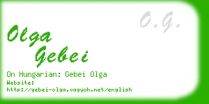 olga gebei business card